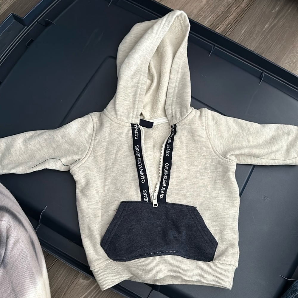 3-6 month Calvin Klein infant half zip sweatshirt